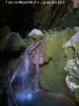 Caldera del Tío Lobo. Cascada y poza de la cavidad